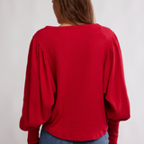 Quinn Knit Top - Salsa