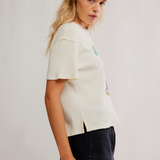 Merry Meowy Tee - Ivory Combo