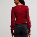 Dottie Knit Top Printed - Salsa