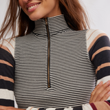 Avery Zip Up - Black Combo