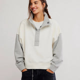 Colorblock Timeless Pullover - Heather Grey