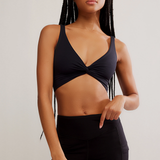 Never Better Twist Crop - Black