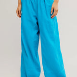 Days End Linen Pull On Pants - Hawaiian Ocean