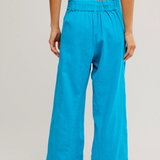 Days End Linen Pull On Pants - Hawaiian Ocean