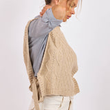 Oatmeal Jovie Side Tie Sweater Vest