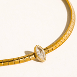 Odette Marquise CZ Box Chain Choker Necklace