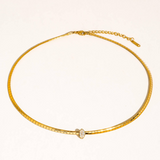 Odette Marquise CZ Box Chain Choker Necklace