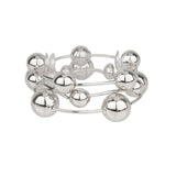 Silver Orbit Stretch Bracelet Set