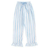 Blue Cabana Stripe Full-Length Ruffle PJ Set