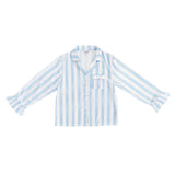 Blue Cabana Stripe Full-Length Ruffle PJ Set