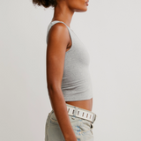 Clean Lines Muscle Cami - Heather Grey