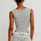 Clean Lines Muscle Cami - Heather Grey