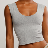 Clean Lines Muscle Cami - Heather Grey