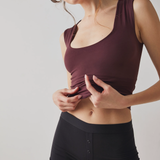 Clean Lines Muscle Cami - Chocolate Merlot