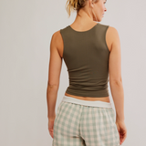 Clean Lines Muscle Cami - Tarmac