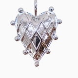 Silver Argyle Studded Heart Charm