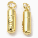 Gold Chill Pill Charm