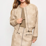 Sandstone Edge Bomber Jacket