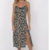 Analogue Nostalgia Cowl Neck Midi Dress