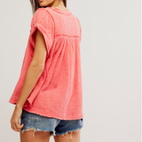 Horizons Double Cloth Top - Coral Paradise