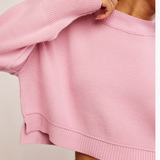 Easy Street Crop Pullover-Lollipop