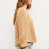 Caramel Cloud Knit Sweater