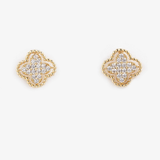 Clover Stud Earrings - Gold