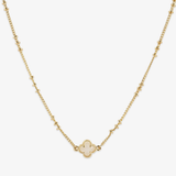 Clover Pendant Ball Chain Necklace-Gold