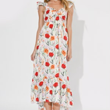 Neriah Twist Front Hi-Low Maxi Dress
