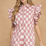 Pink Picnic Romper
