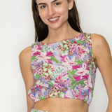 Flora of Thira Crop Top