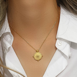 Sienna 18K Gold Medallion Pendant Necklace
