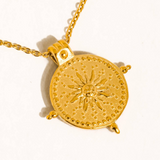 Sienna 18K Gold Medallion Pendant Necklace