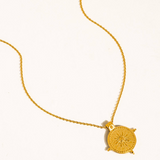 Sienna 18K Gold Medallion Pendant Necklace