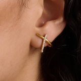 Sloane CZ Crossover Earrings