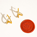 Sloane CZ Crossover Earrings