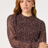 Tasha Dress - Brown Polka Dot
