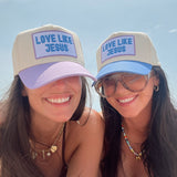 Love Like Jesus - Lilac Vintage Trucker Hat