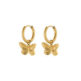 Faye Butterfly Huggie Earrings