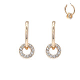 Sparkle Loop Gold Hoop Earrings