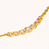 Valerie Crystal Station Chain Necklace