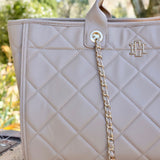 Melissa Tote Bag Tan Quilted LD