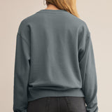 Boyfriend Cotton Sweatshirt - Storm Cloud