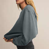 Boyfriend Cotton Sweatshirt - Storm Cloud