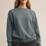 Boyfriend Cotton Sweatshirt - Storm Cloud