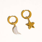 Tillyn Mismatch Moon and Star Earring
