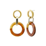 Tessa Tortoiseshell Circle Drop Earrings