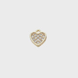 Gold Crystal Heart Charm