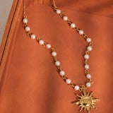 Kalani Sun Beaded Necklace