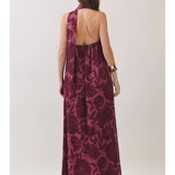Amara Floral Scarf Strapless Maxi Dress